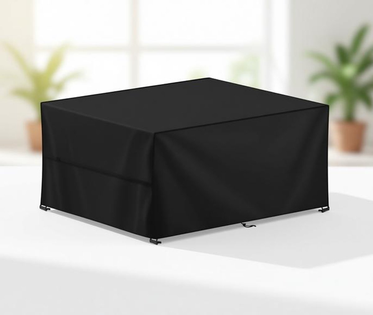 ElleMooi Tuinmeubelhoes Waterdicht 420D Oxford 130x80x70cm Rechthoekig - Zwart