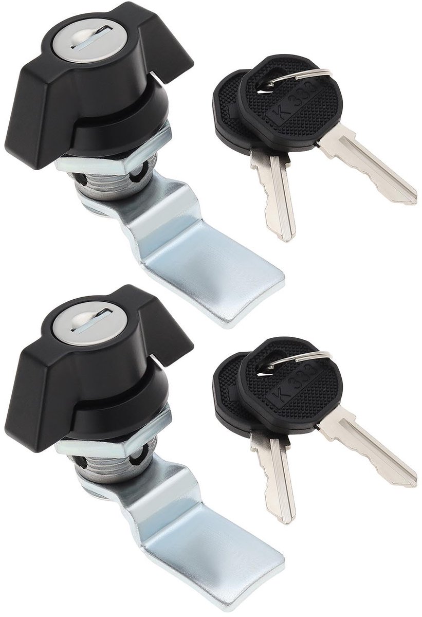 Dailygoods- Cilinderslot Set van 2 - Zinklegering - Toetsenbordslot - Sleutels - 48,5mm x 12mm - Eenvoudige installatie - Duurzaam en roestbestendig