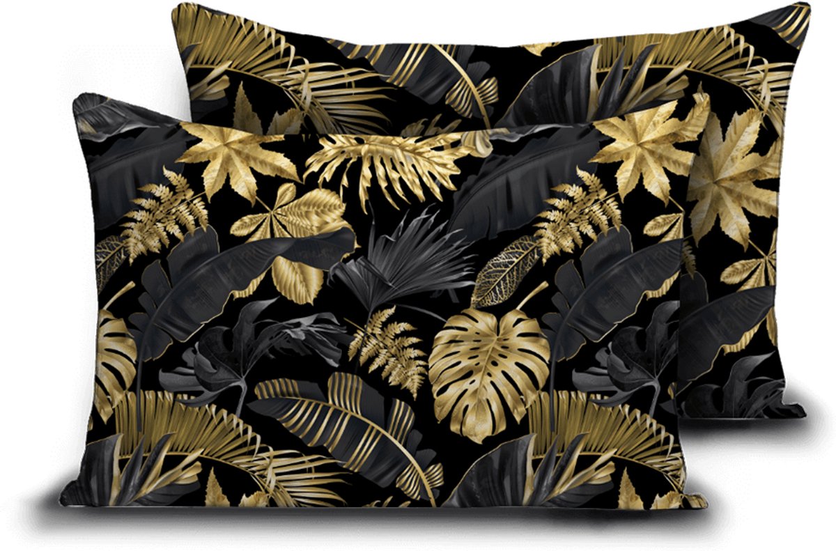 Zelesta Comfort Design Kussensloop Set van 2 - Golden Leaves 80x80cm