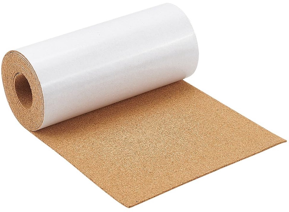 Dailygoods- Kurkstrips 250 x 20 cm - Zelfklevend - Stevig - Lichtgewicht - Duurzaam - Voor knutselen/handwerk - Kurkplaat