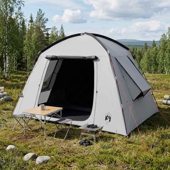 vidaXL - Huisje - Tent - met - dak - Wit - Blackout - 210 - x - 210 - x - 138 - cm - Polyester van Vidaxl — afbeelding 3
