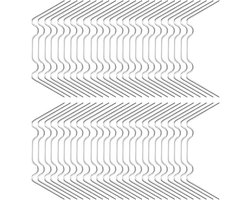 Broeikas Klemmen - Paneelhouders - Kas Reparatie - W-Design - 50 Stuks - Zilver