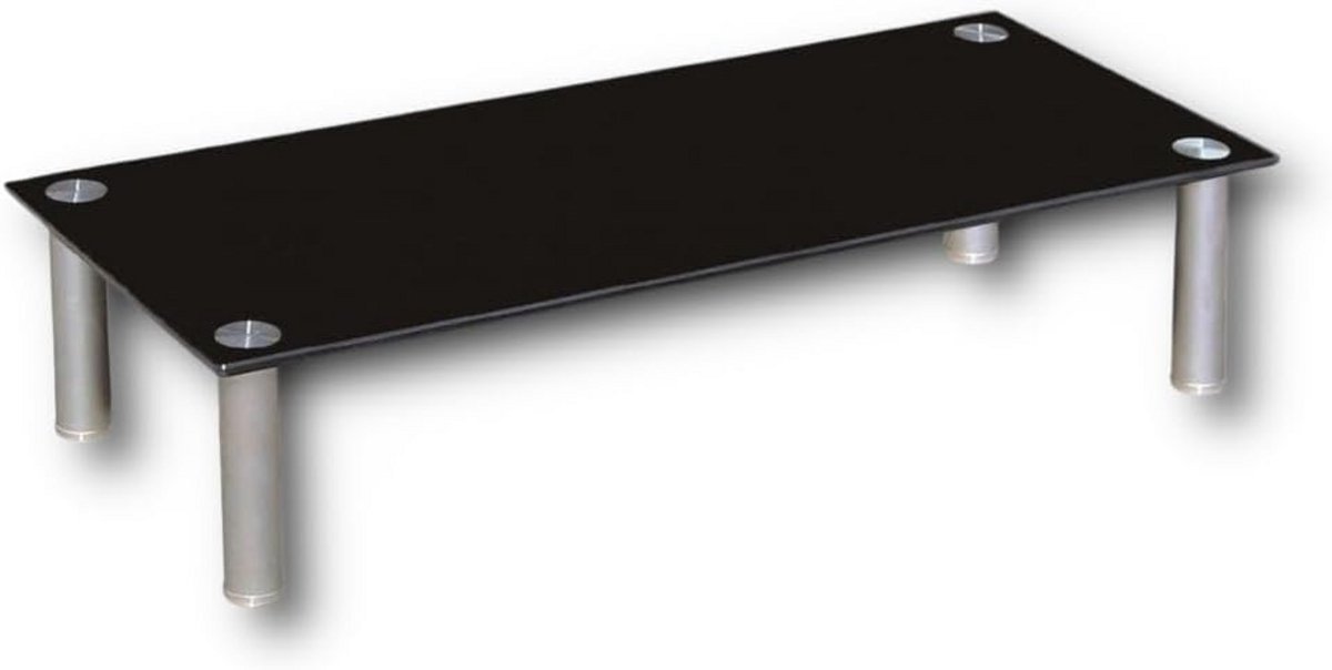 Tv Meubel - Beeldscherm Verhoger - Betere Houding - Veiligheidsglas - 70 cm - Zwart