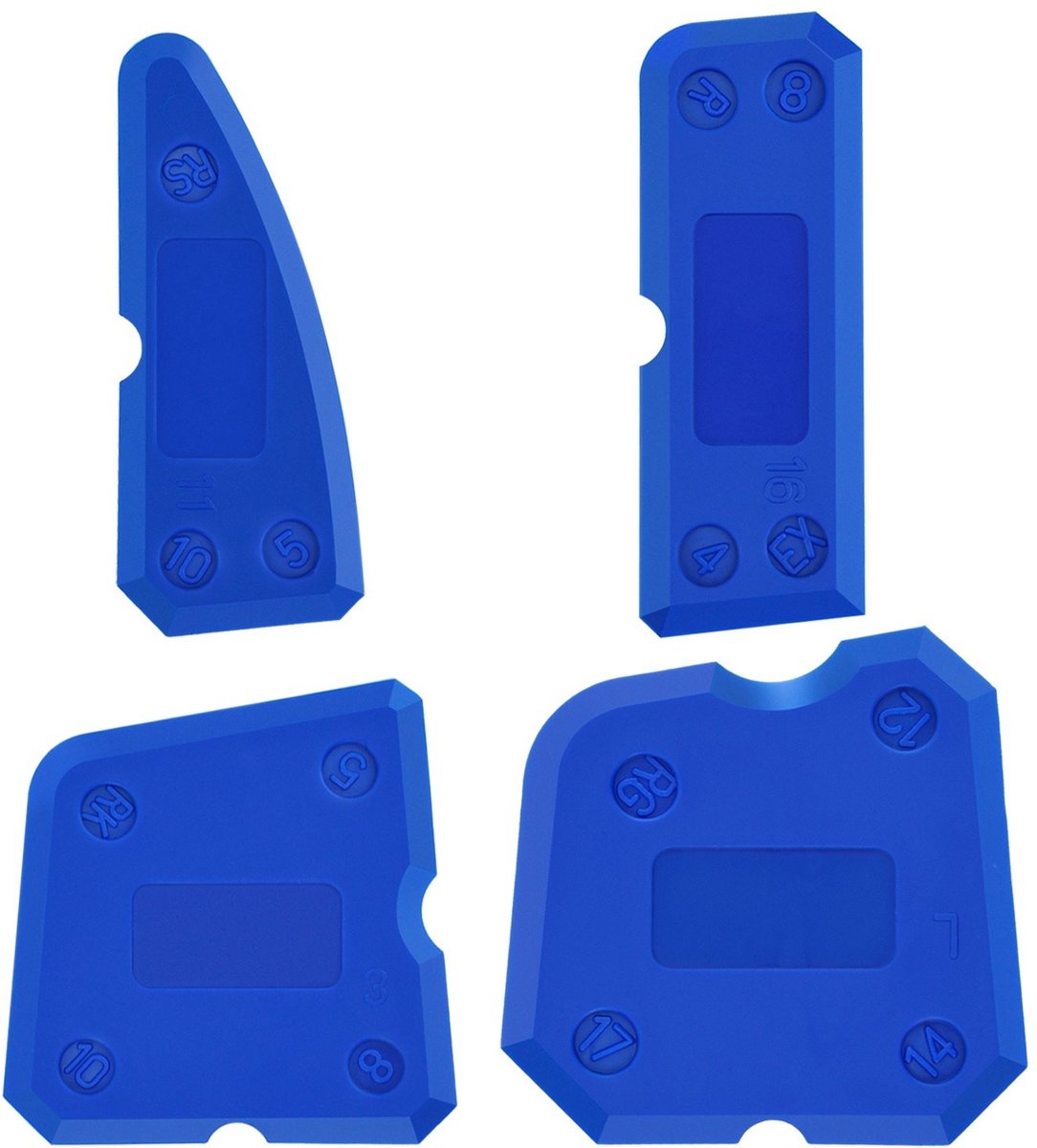 Dailygoods- Silicone Afdichtingsmiddel - Afdichtingsmassa - Siliconen Gereedschapsset - Afdichtingen - Gladmaken - Blauw - Afdichtgereedschap