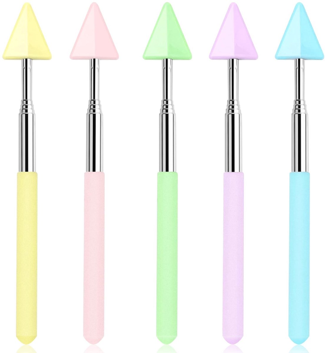 Dailygoods- Klas Handen Uitschuifbaar - Triangulaire Aanwijsstok - Schoolbenodigdheden - Lesmateriaal - Roestvrij Staal - 68 cm Lang