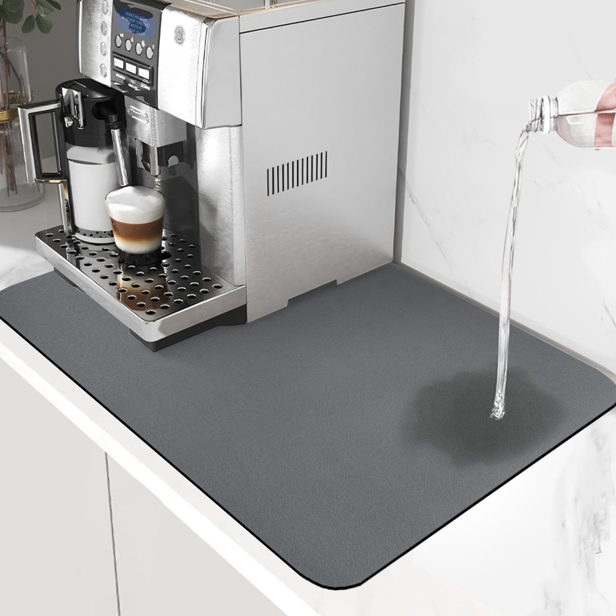 Dailygoods- Afdruipmat Superabsorberend - Antislip - Waterdicht - Opvouwbaar - Geschikt voor Koffiezetapparaat - 60 x 40 cm - Koffiemat
