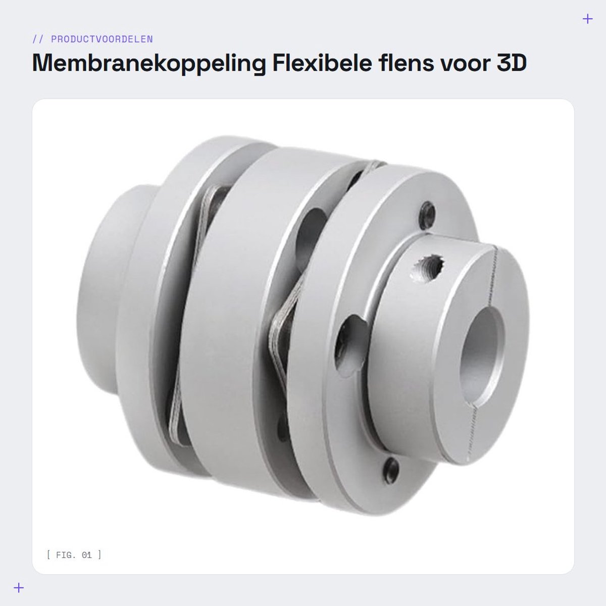 Dailygoods- Flenskoppeling Aluminium - Flexibele Membrane Koppeling - 34mm/1.34inch Diameter - 45mm/1.77inch Lengte - 6.35mm tot 10mm Boorgat - Schokbestendig en Duurzaam - Asynchroon Koppeling