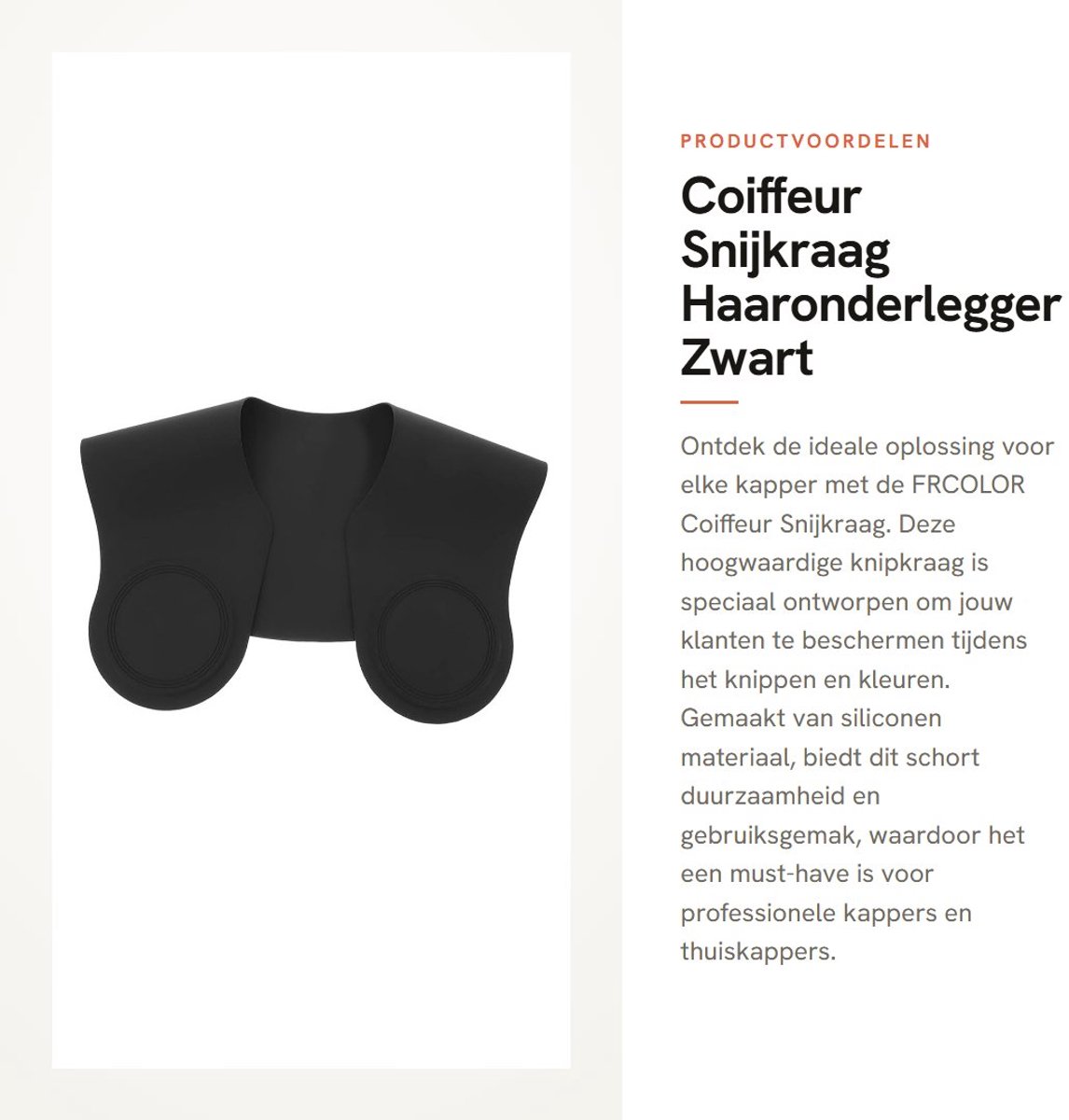 Dailygoods- Snijkraag Siliconen - Kappersmantel - Haaronderlegger - Kappersbenodigdheden - Nekbescherming - Duurzaam en praktisch - Kappersschort