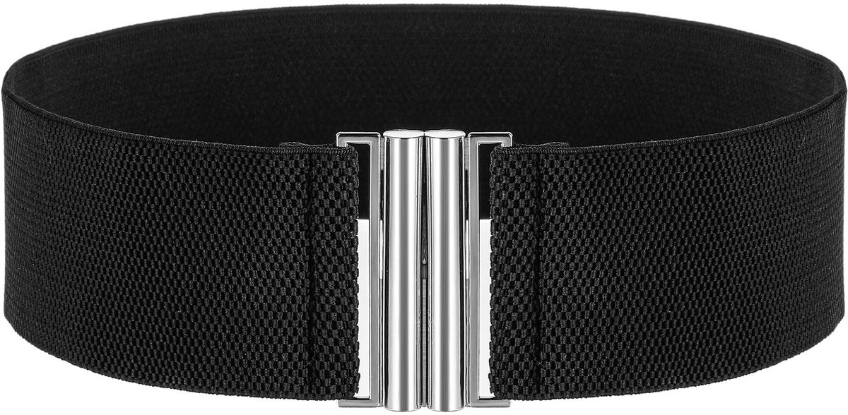 Elastische Riem - Brede Riem voor Dames - Verstelbare Tailleband - Rekbare Tailleriem - Polyester + Aluminiumlegering - Geschikt voor Taillemaat 68-105 cm