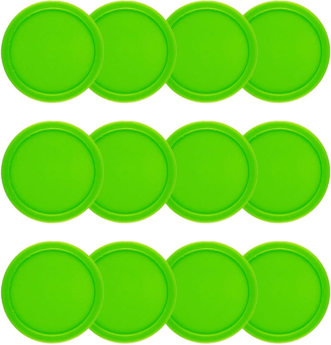 Air Hockey Pucks - Tafelspel Accessoires - Spelplezier Vergroten - Duurzaam ABS Materiaal - 12 Stuks 64mm - Blauw
