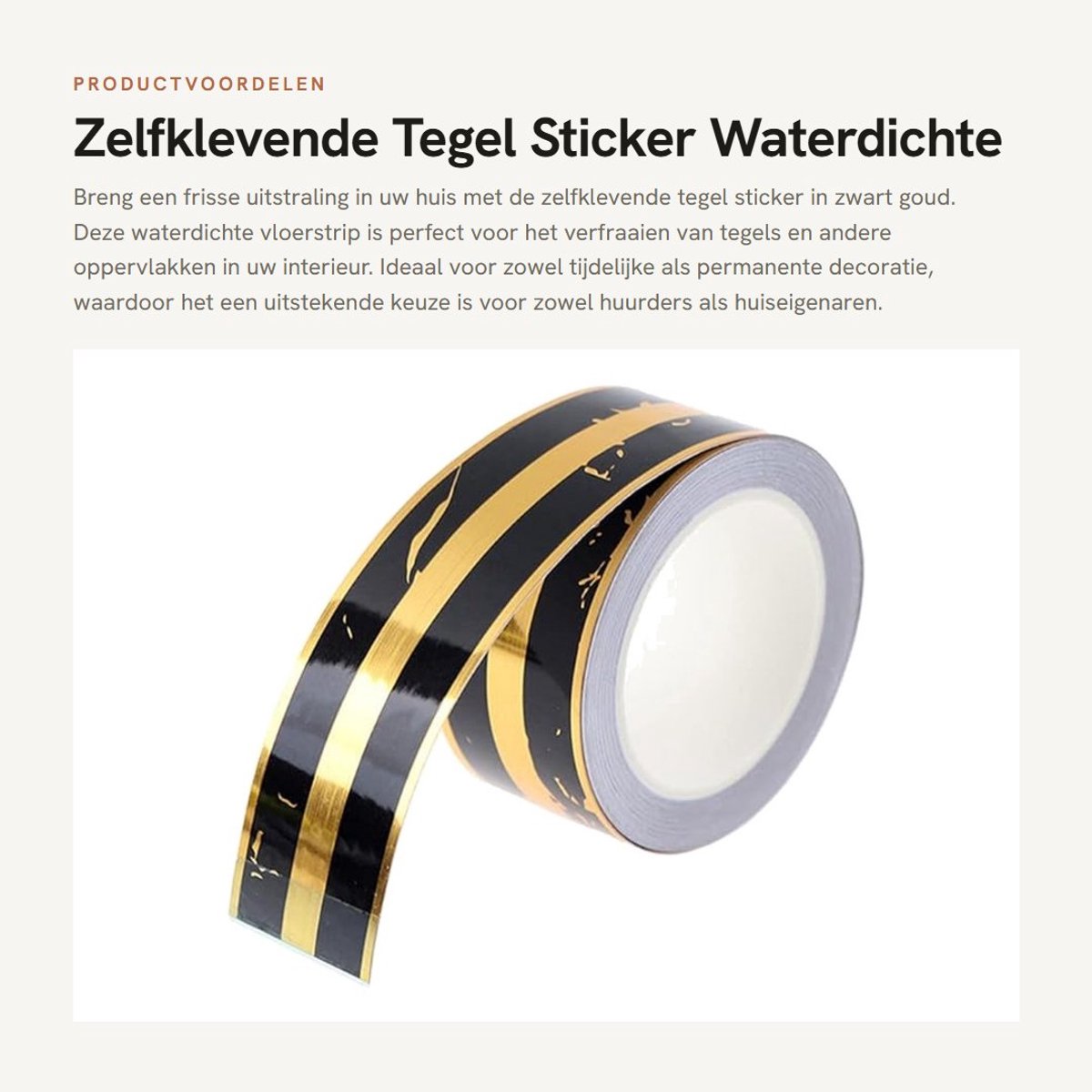 Dailygoods- Tegel Sticker 5M - Zelfklevend - Waterdicht - Slijtvast - Eenvoudig te reinigen - Veiligheidsverpakking - Wanddecoratie