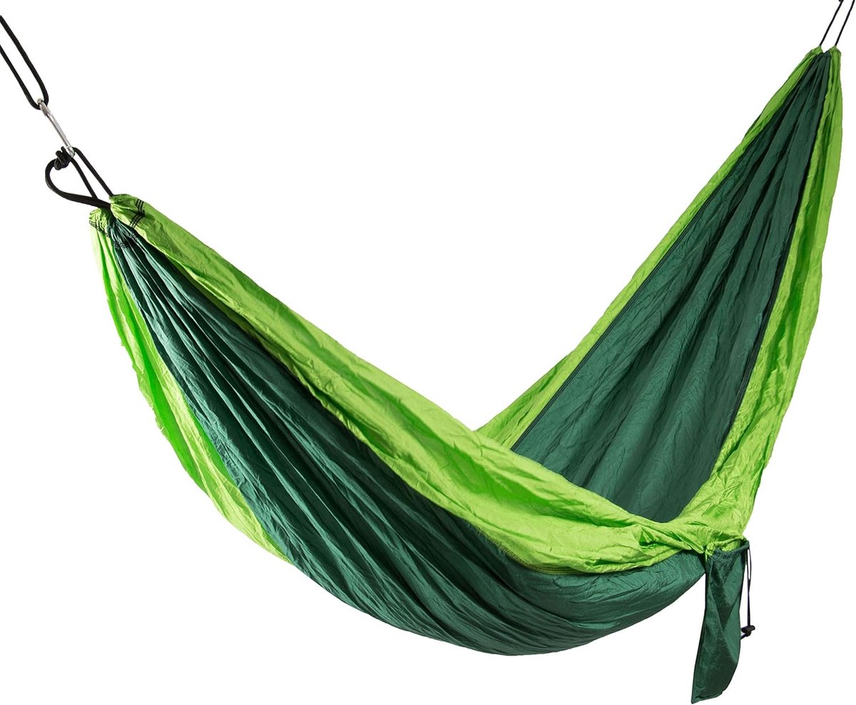 Hangmat - Kampeerhangmat - Ontspannen buiten - Hoge belastbaarheid - 275 x 140 cm - Groen