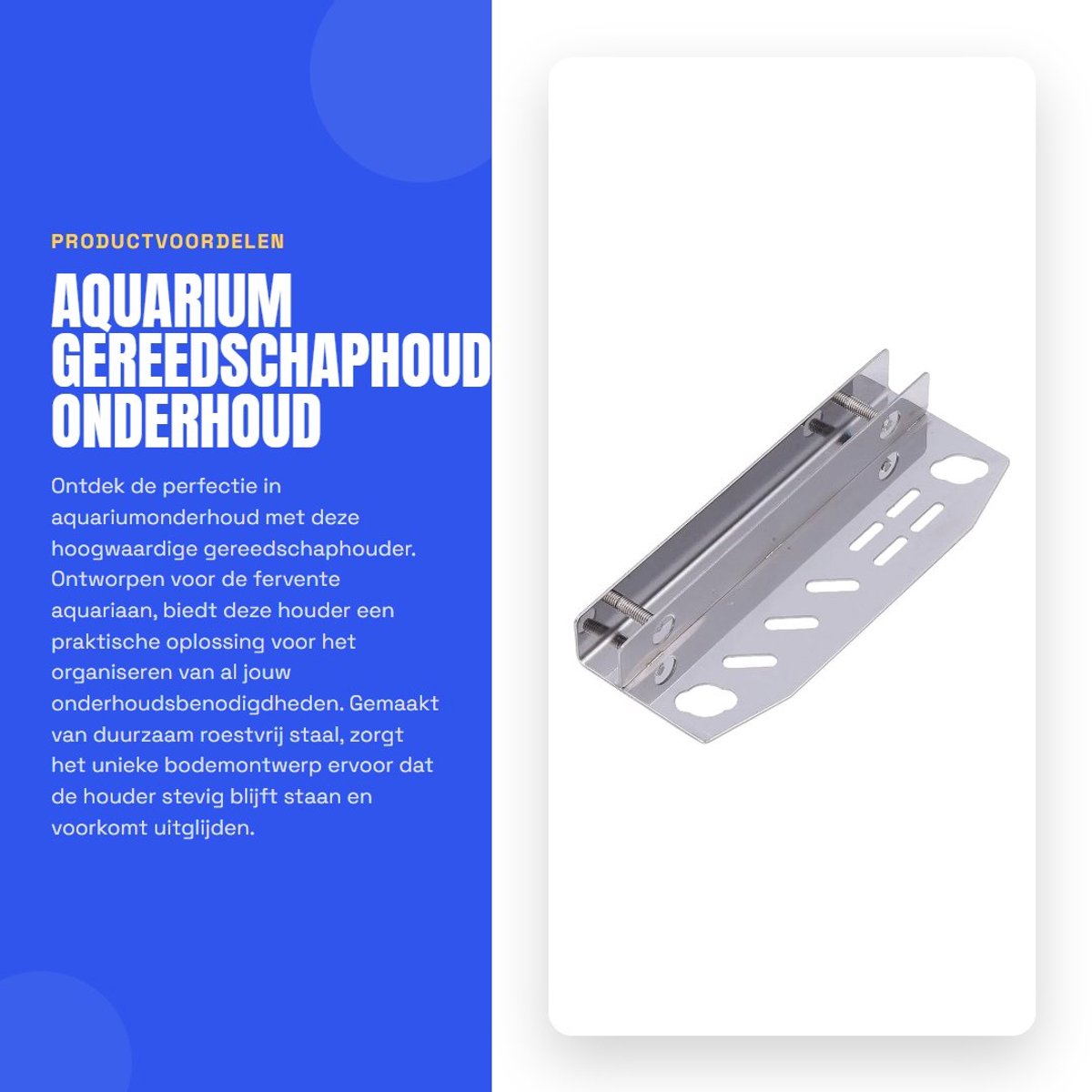 Dailygoods- Gereedschaphouder Hoogwaardig Roestvrij Staal - Opbergrek - 9 Gaten - Onderhoud - Aquatic - Antislip Ontwerp