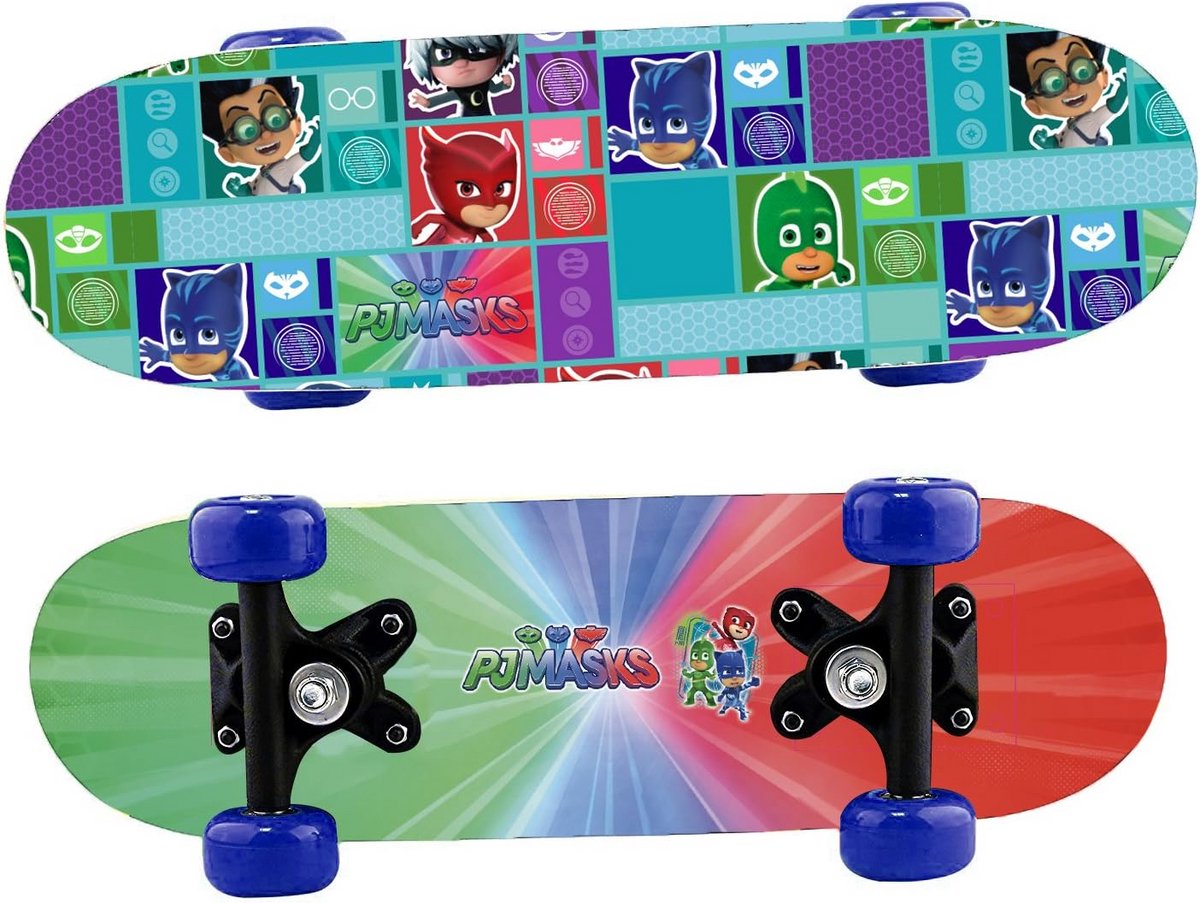 Houten Skateboard Kinderscooter Buiten Spelen Stevig Ontwerp 43x12x8 cm Meerkleurig