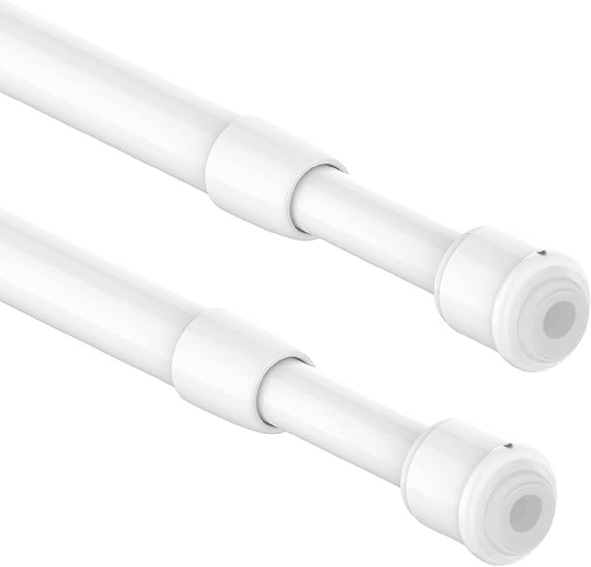 Dailygoods- Gordijnroede Uitschuifbaar - Gordijnroede Zonder Boren - Gordijnstang - Set van 2 - Diameter 10 mm - Max. Belastbaarheid 2 kg - Spanningsstang