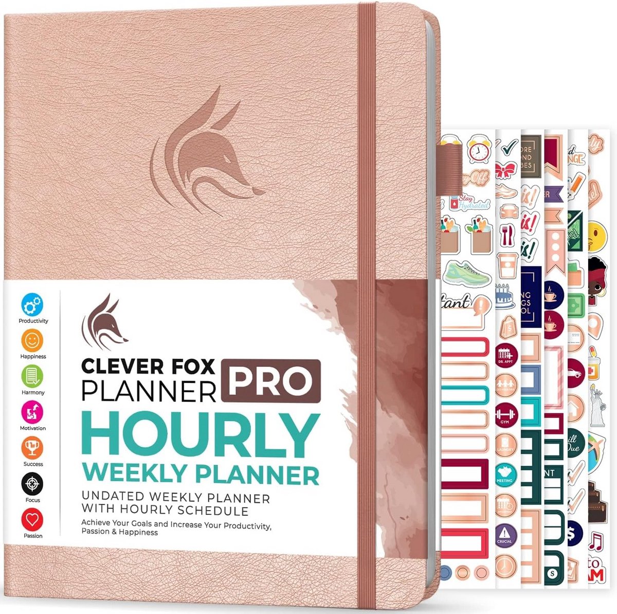 Planner PRO - Agenda Organizer - Doelen Behalen - Niet Gedateerd - A4 Formaat - Rosé Goud