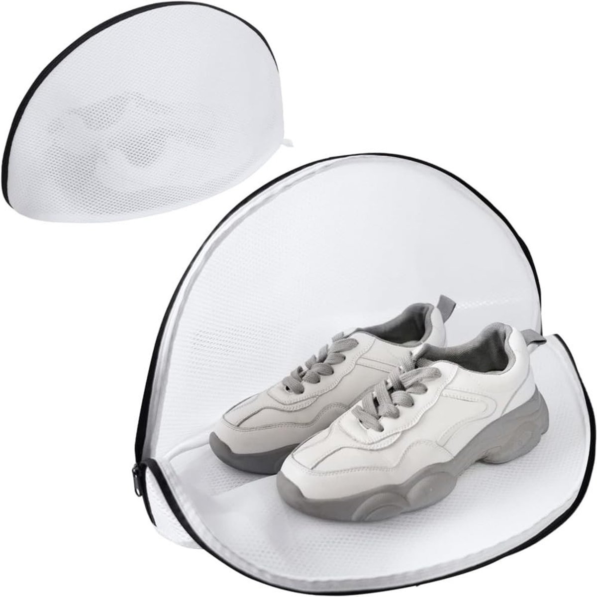 Dailygoods- Schoenwaszakken - 2 Stuks - Mesh Waszakken - Schoenbescherming - Waszakken voor Wasgoed - Wit - Duurzaam Materiaal