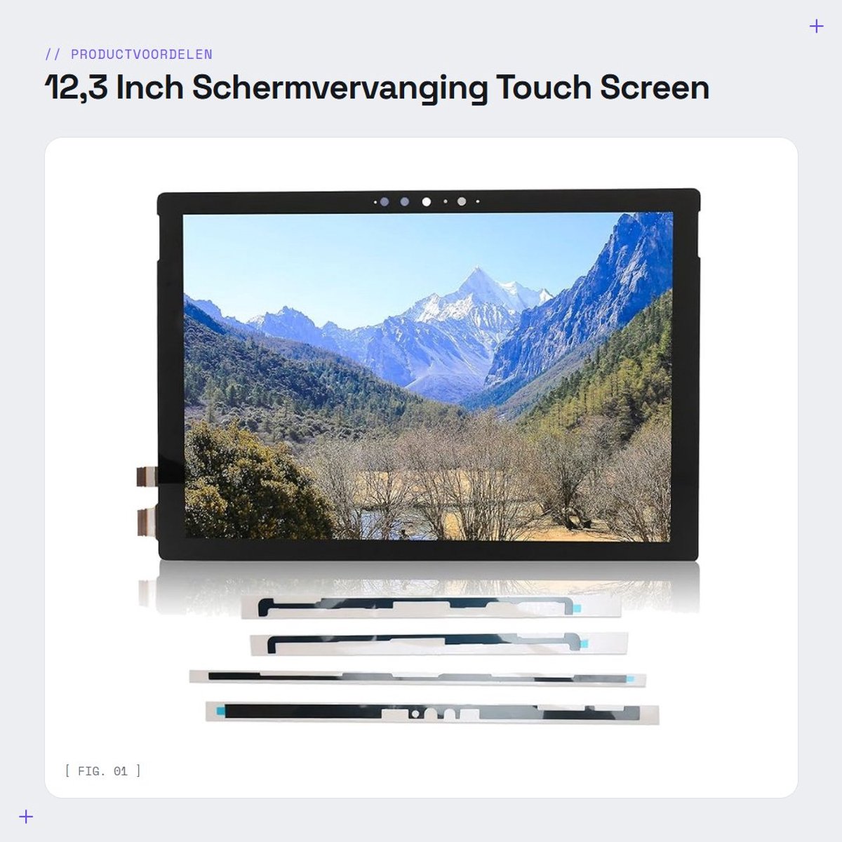 Dailygoods- Schermvervanging 12,3 Inch - LCD Vervanging - Touch Screen - 2736x1824 Resolutie - Voor Pro 7 - Zeer gevoelig en responsief - Lcd Scherm