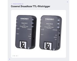 Dailygoods - Draadloze TTL-flitstrigger - Ondersteuning - Voor Nikon-camera's - Inclusief WINGONEER-diffuser - Geschikt voor D7000 series - Perfec...