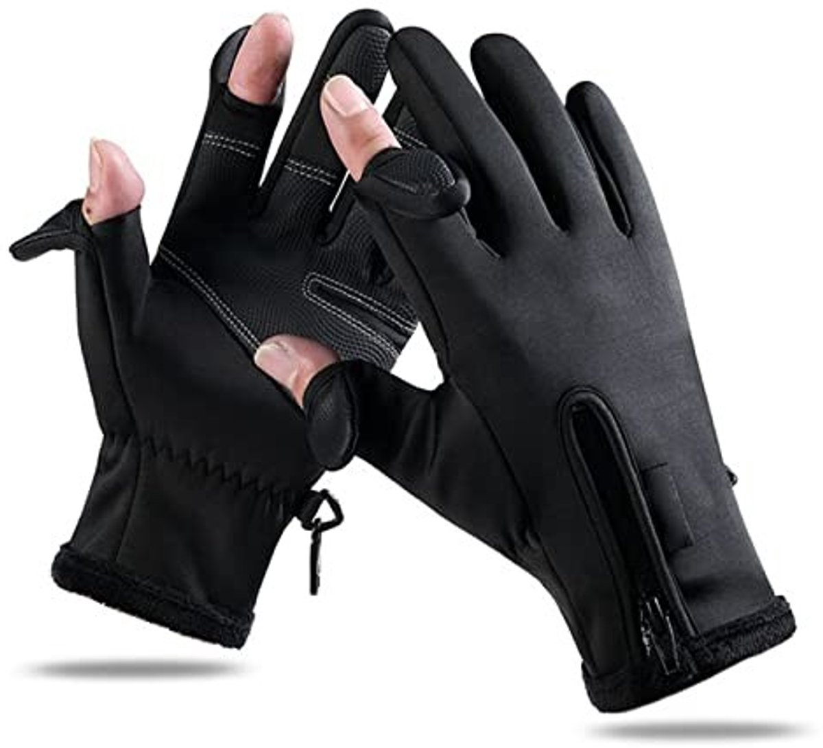 Dailygoods- Fietshandschoenen Warm Gewatteerd - Waterdicht - Winddicht - Antislip - Touchscreen - Gevoerd voor Warmte - Vissershandschoenen