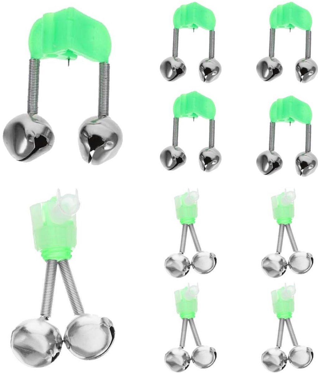 Dailygoods- Beetverklikker Set van 20 - Beetmelders met Ontvanger - Dubbele Bel - Hengelalarm - Lichtgewicht - Goede Kwaliteit - Visbel