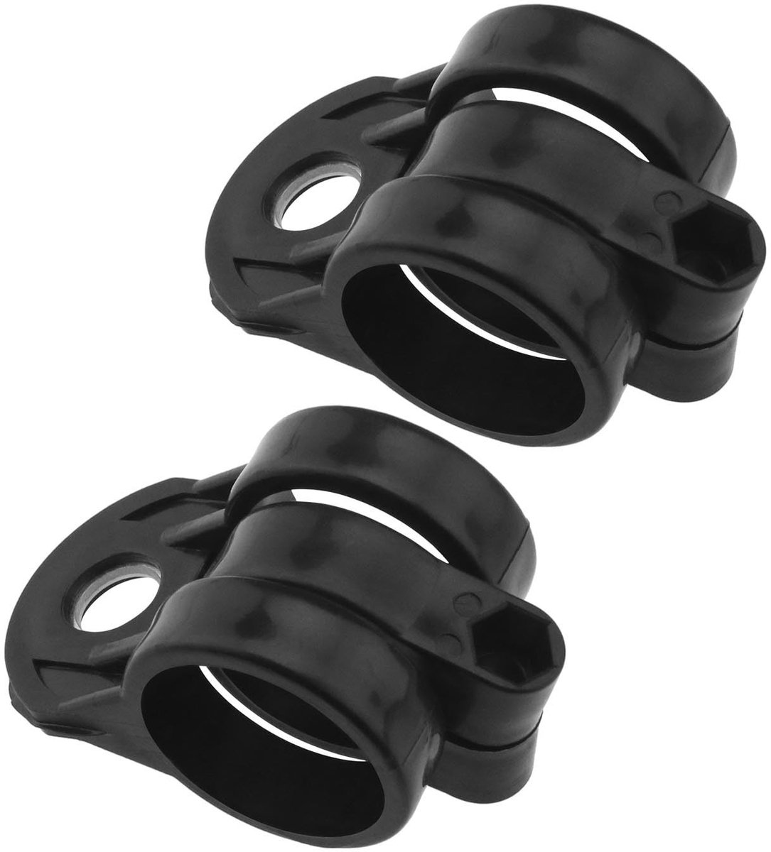 Dailygoods - 2 Stuks Bosmaaierhaken - Kunststof Haken - Duurzaam - Zwart - Accessoires voor Tuingereedschap - Geschikt voor Bosmaaiers en Grasmaaiers