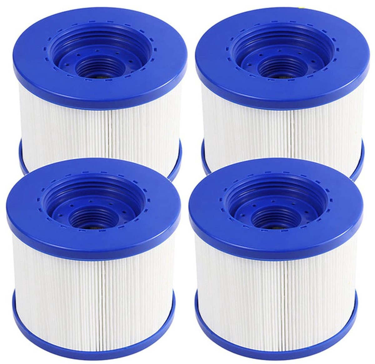 Dailygoods- Zwembadfilters Dubbelpak – Vervangingsfilters – Compatibel met Clever Spa/Aquaparx – PET/Vliesmateriaal – Buitendiameter 104 mm – Hoogte 82 mm – Filtercartridge