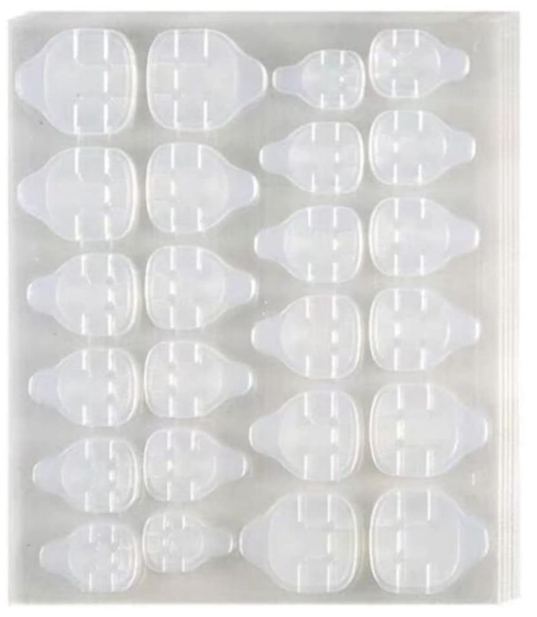 Dailygoods- Teennagelstickers 10 vellen - Dubbelzijdige Plakband - Kunstnagelstickers - Kunststof - 11,8 x 8 x 1 cm - 18 gram - Kunstnagels