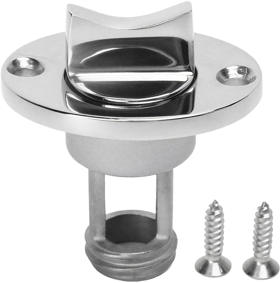 Dailygoods- Aftapplug RVS - Marine Aftapplug - Waterdichte O-Ring - Flensmaat 50 x 38 mm - Installatie 1 inch - Schroefaftapplug met goede afdichting - Bootplug