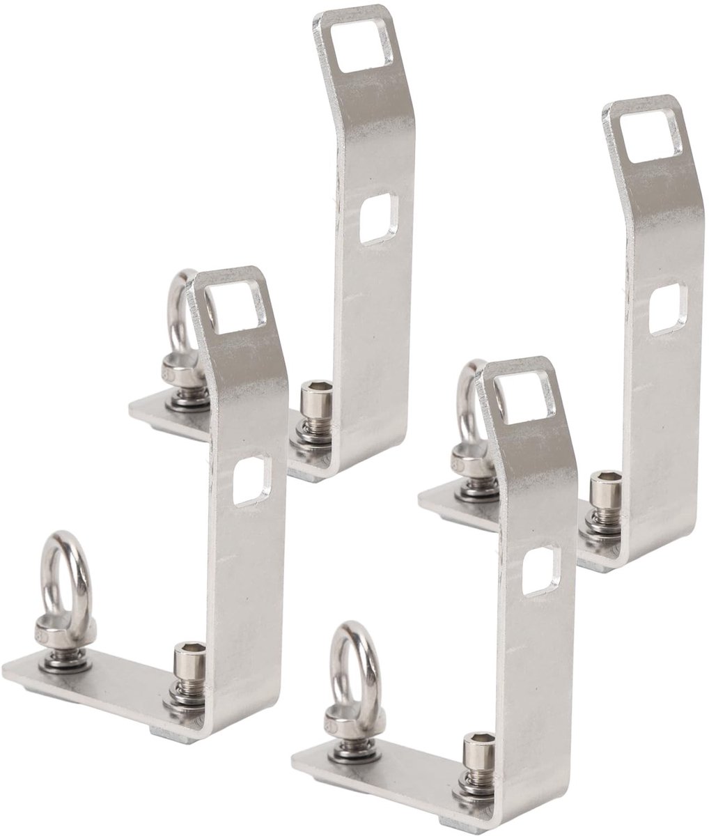 Dailygoods- Belastingstop Universele Roestvrij Stalen - Beveiligde Houten Ladders - Dakdragers - Eenvoudige Installatie - Voorkom Verplaatsing - Stevig Materiaal - Ladingstop