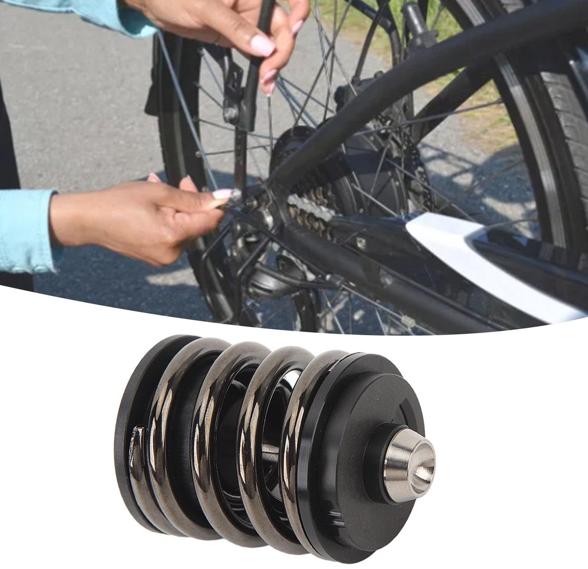 Dailygoods- Achterschokdemper Hoge Sterkte - Vouwfiets - Stalen As - Duurzaam Materiaal - CNC Bewerkt - Lichtgewicht - Schokdemper