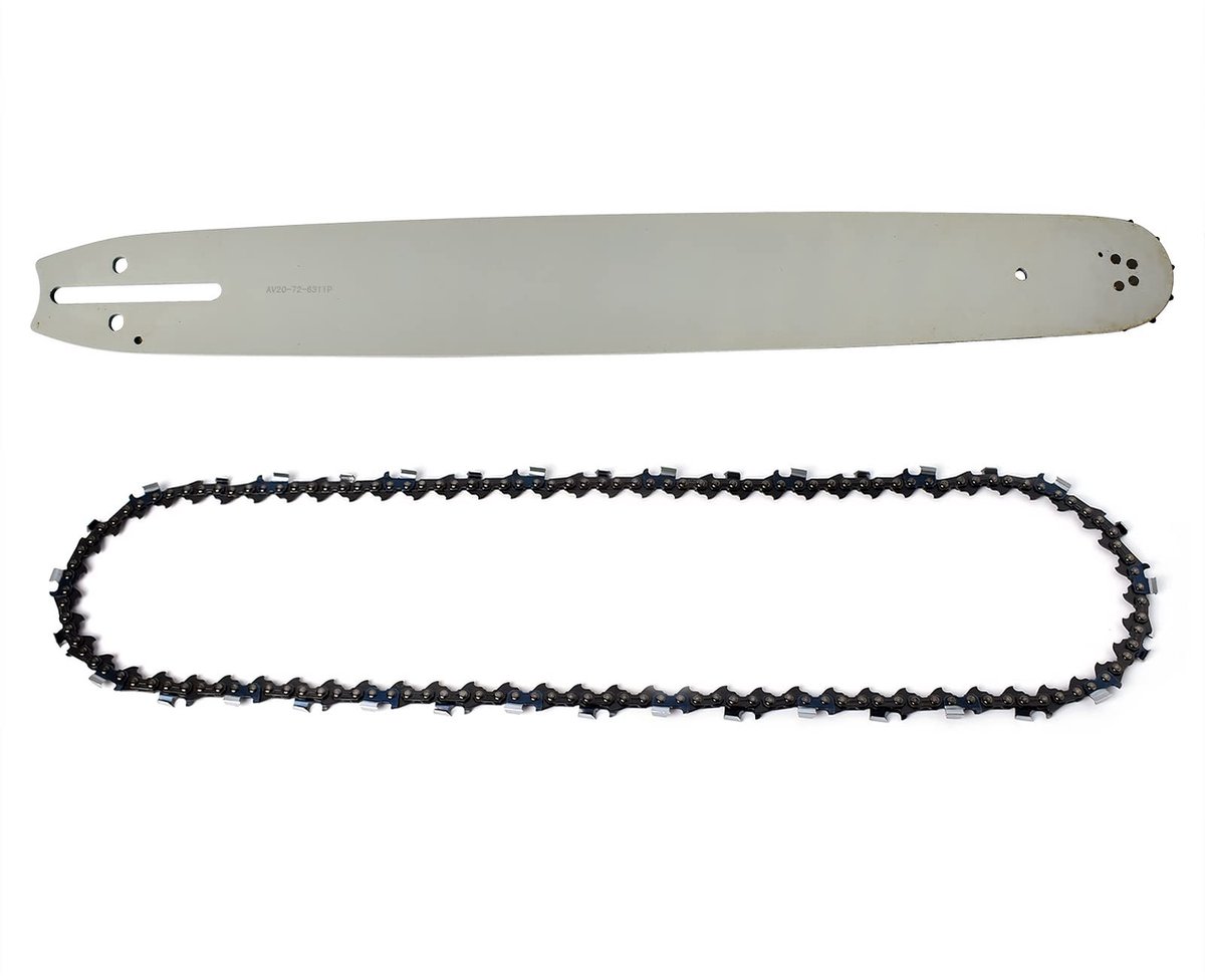 Dailygoods- Zaagketting Vervanging 20-inch - Geleidingsstang - Geschikt voor Husqvarna 61/66/266/365/288XP - 3/8" Spoed - 0,063" Gauge - Inclusief 1x Ketting en 1x Geleiderstaaf - Kettingzaag