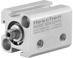 Luchtcilinder - Pneumatische cilinder - Industriële automatisering - Dubbelwerkend - 12mm boor 15mm slag - Aluminium