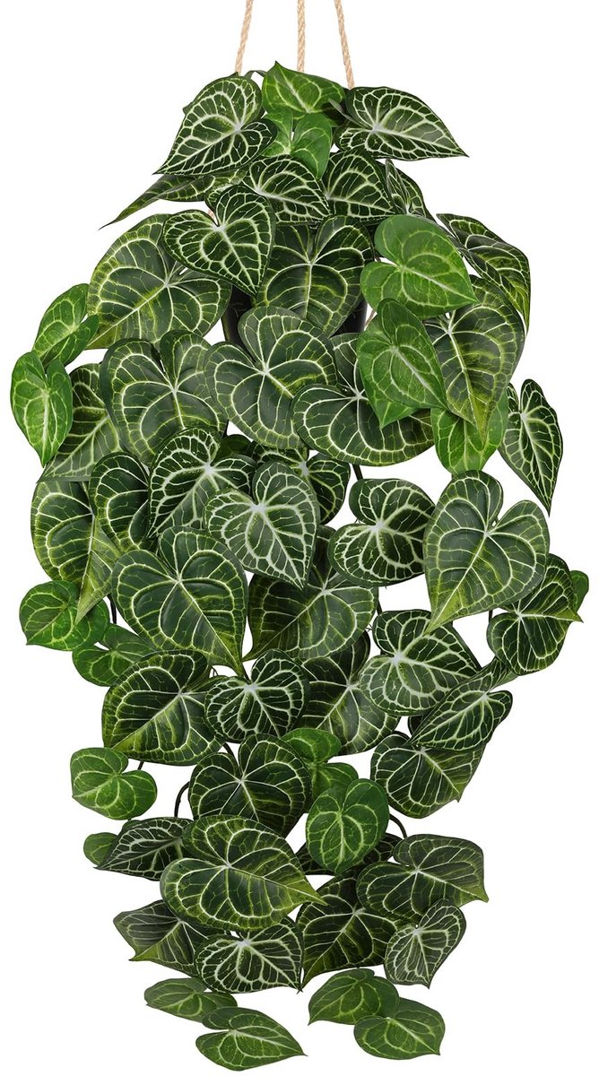 Dailygoods- Kunstplant 94 cm - Hangplant - Nepplanten - Kunstplanten voor binnen - Decoratieve Planten - Tropische Elegantie - Nepplant