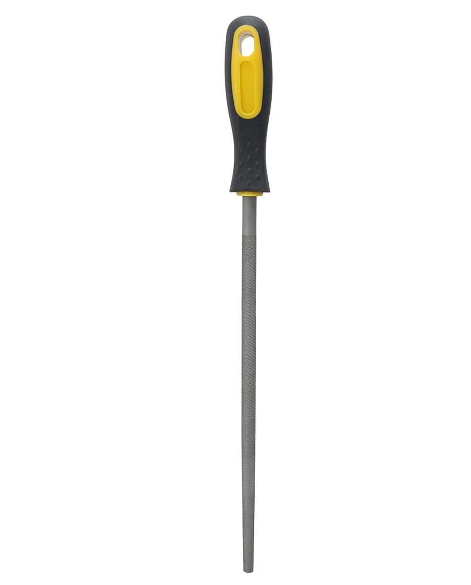 Dailygoods- Ronde Vijl 35,5 cm - Professionele Metalen Vijl - Rattenstaartvijl - Gereedschap voor Staal/IJzer - Slijpgereedschap voor Leder - Enkele Textuur