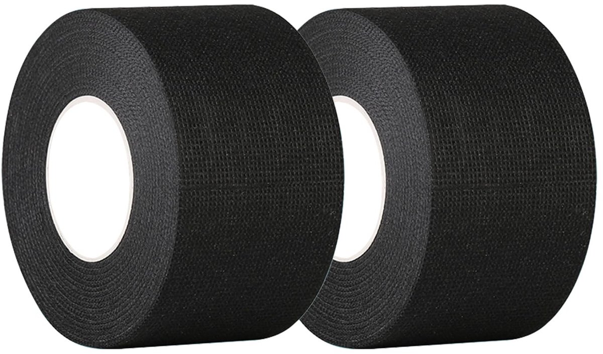 Dailygoods - 2 Rollen Zwarte Isolatietape 50mm x 15m - Duurzaam en Waterbestendig