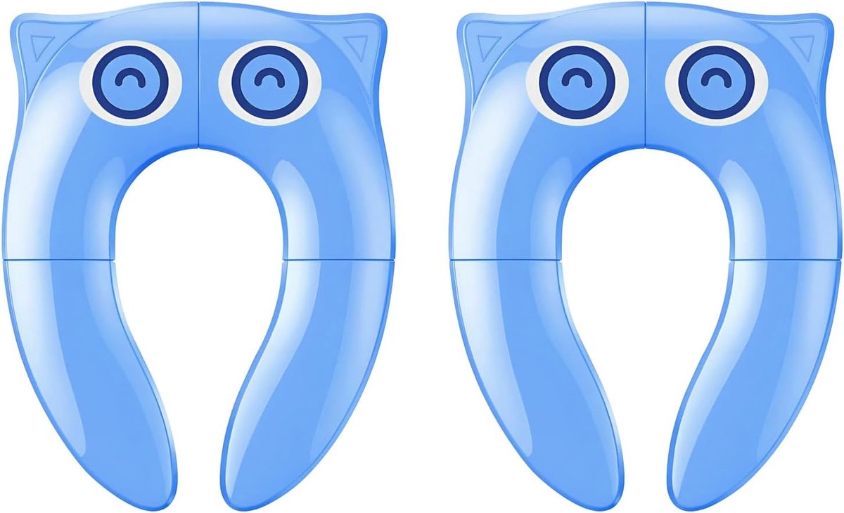 Opvouwbare toilettrainer - Potje stoel - Zindelijkheidstraining kind - Antislip en veilig - 2 stuks - Blauw