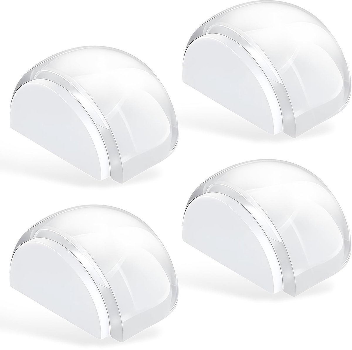 Dailygoods- Deurstopper Zelfklevend - Vloerstoppers voor Harde Vloeren - Stille Deurbuffer - Bescherming voor Muren en Meubels - Transparant Design - Vloerstopper