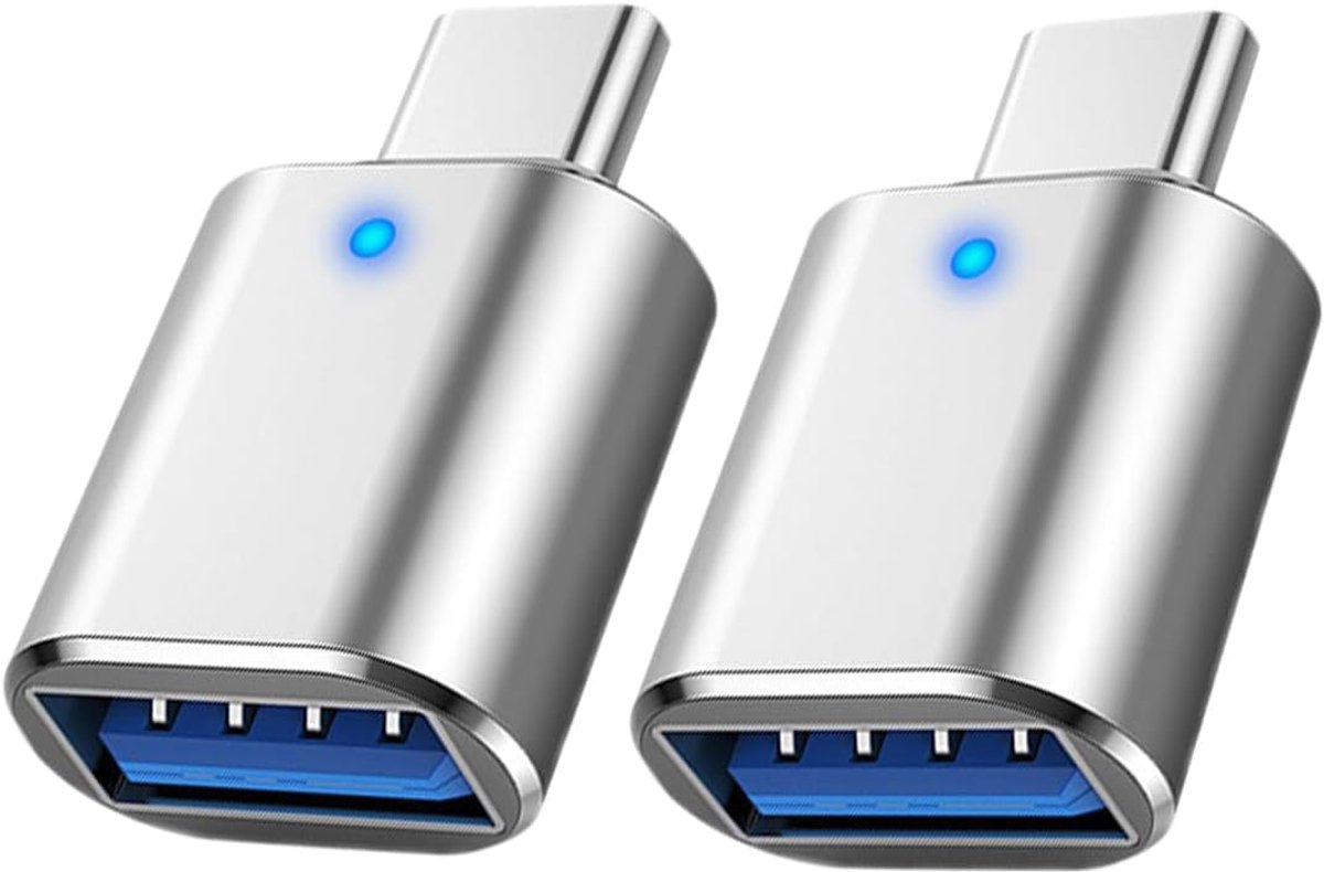 USB C Adapter - Type-C Converter - Apparaten Verbinden - OTG Functie - 2 Stuks - Zwart