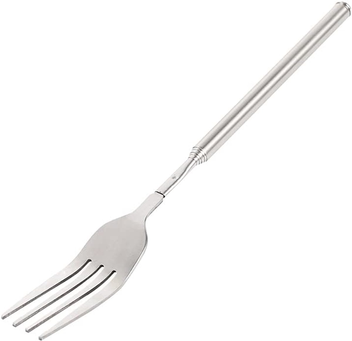 Uitschuifbare Vork - Verstelbare Diner Vork - Barbecue en Diner - Telescopisch Handvat - 22-65 cm - Zilver