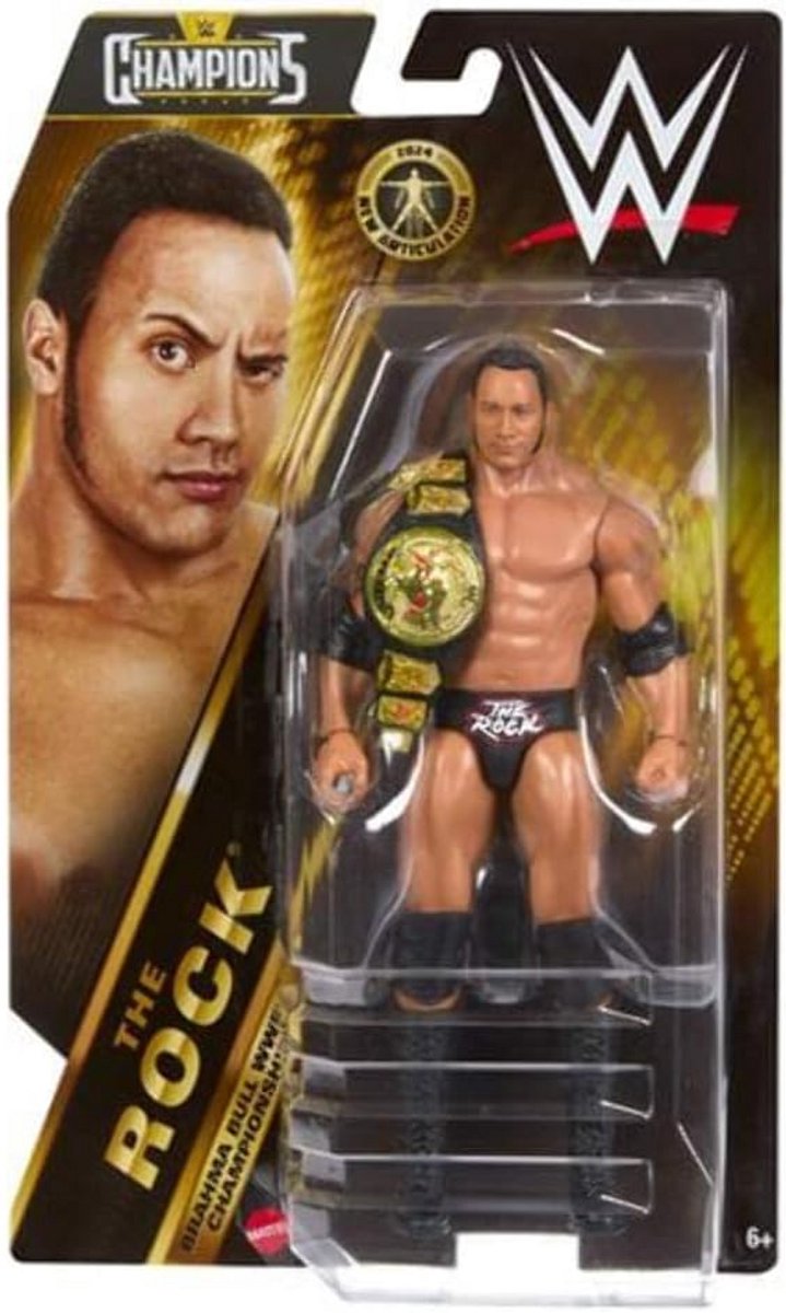 Actiefiguur Worstelaar - Kampioensfiguur - Spelen met figuren - Inclusief kampioenschapsriem - 15 cm - Zwart