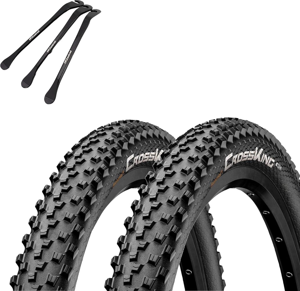 Fietsbanden Set - MTB Banden - Allround Fietsen - Inclusief Bandenlichters - 27.5 of 29 inch - Zwart