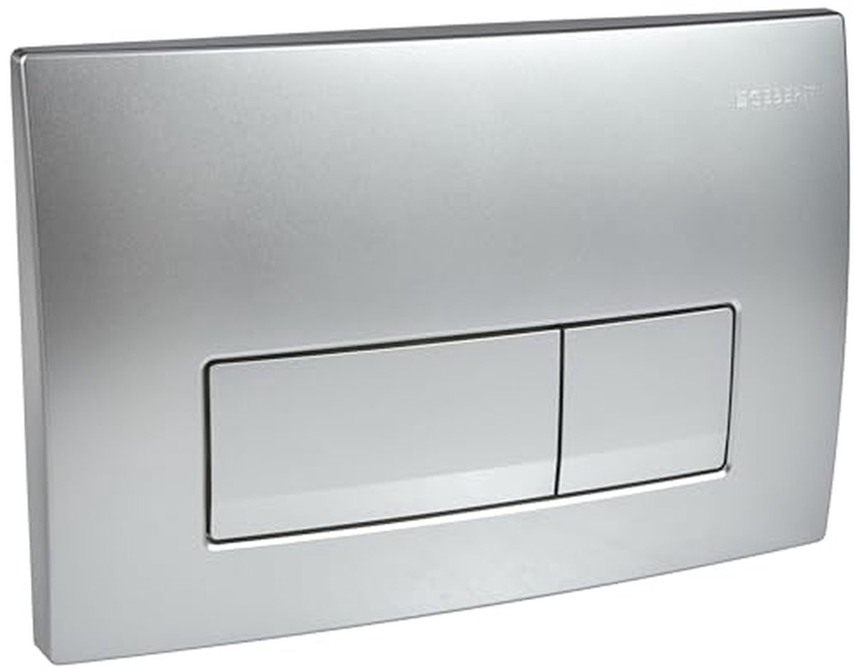 Bedieningsplaat Toilet - Spoelplaat Chroom - Dubbele Spoeling - Specifiek Model - 246 cm - Mat Chroom