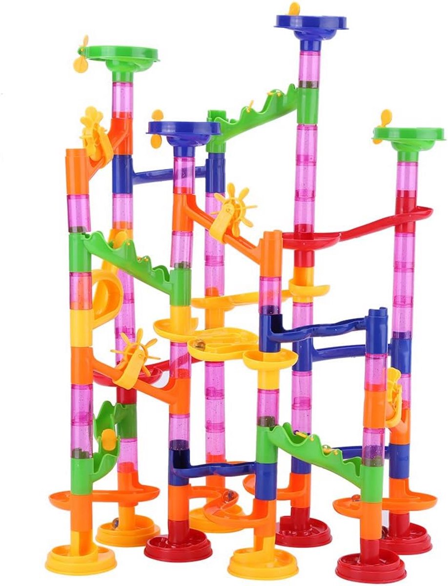 Knikkerbaan Bouwspel - Doolhof Ballen - Educatief Spelen - Ouder-Kind Interactie - 105 Stuks - Multicolor