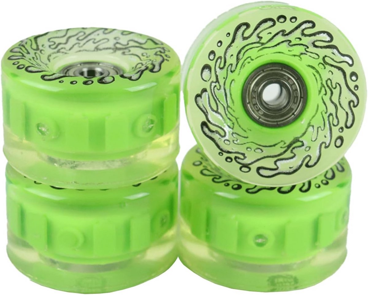 Skateboard Wielen Cruiser Wielen Vloeiend Rijden Zelfverlichtend 60 Millimeter Helder