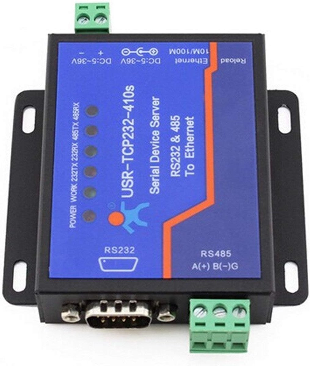 RS232/RS485 Seriële naar Ethernet Adapter/IP Seriële Server met DHCP/DNS Ondersteuning