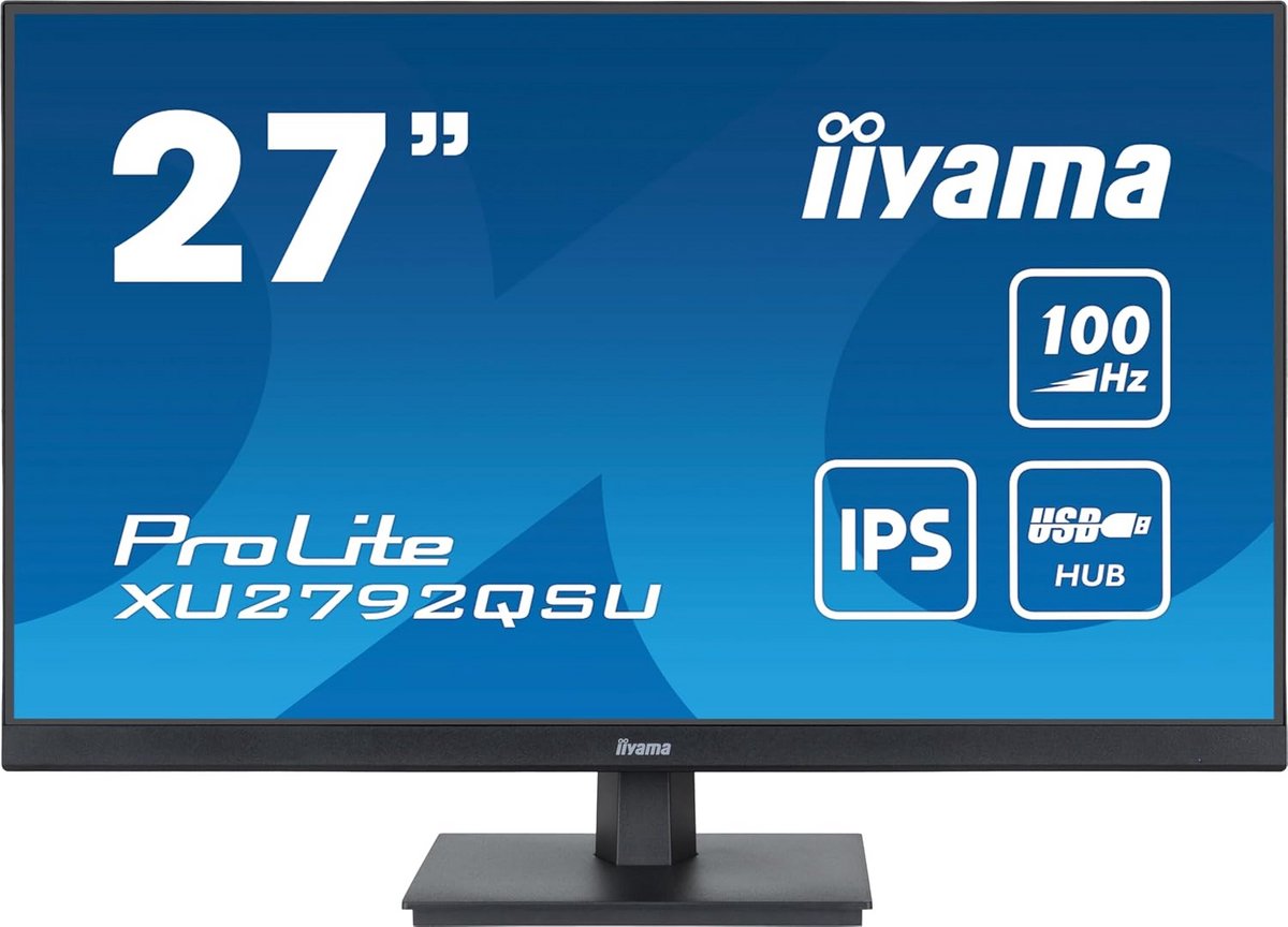Desktop Monitor - QHD Scherm - Productief Werken - 100Hz IPS Paneel - 27 inch - Zwart