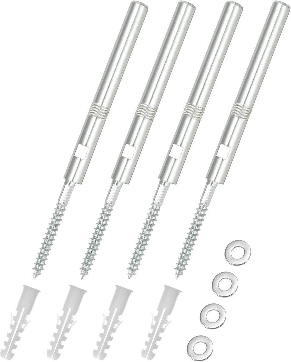 Steunplank Beugels - Zichtbare Steunen - Zelf Planken Maken - Onzichtbaar Ontwerp - 4 Stuks 20kg - Zilver