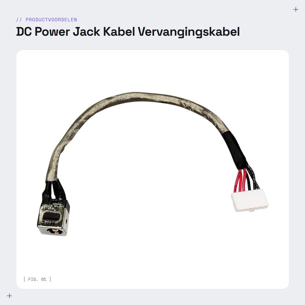 Dailygoods- Power Jack Kabel K1G-3006023-H39 - Vervanging voor MSI GE62/GE62VR - Compatibel met MS-16JD/16J3/16J5 - 15,6 inch - Hoogwaardige kwaliteit - Oplossing voor laadproblemen - Laptop Laadpoort