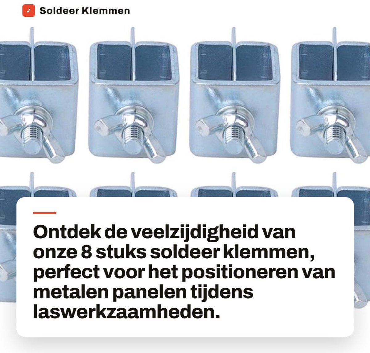 Dailygoods - Soldeer Klemmen 8 Stuks - Vlinder Vormige Bevestigingsmiddelen voor Auto en Truck Reparatie - Duurzaam en sterk - Metaal - Ideaal voor so...